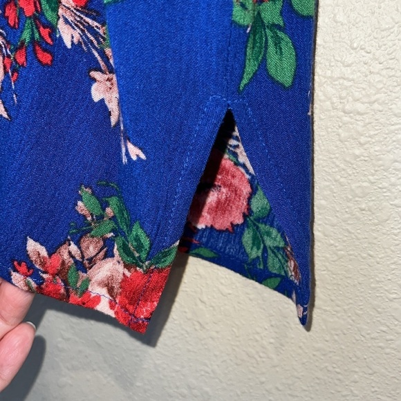 The Pioneer Woman Blue Red Floral Print 3/4 Sleeve Peasant Top Womens XXL - Picture 5 of 7